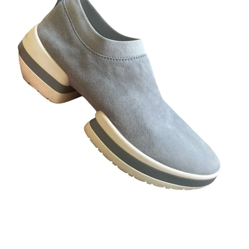 Stuart Weitzman Gray Loafers Slip-On Shoes
